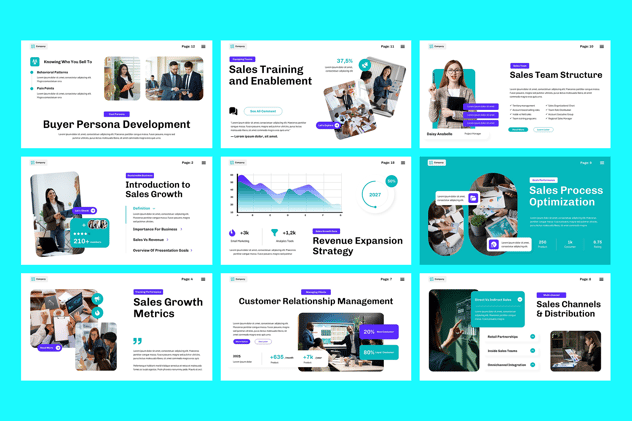 销售增长业绩提升方案PPT模板 - PPT派