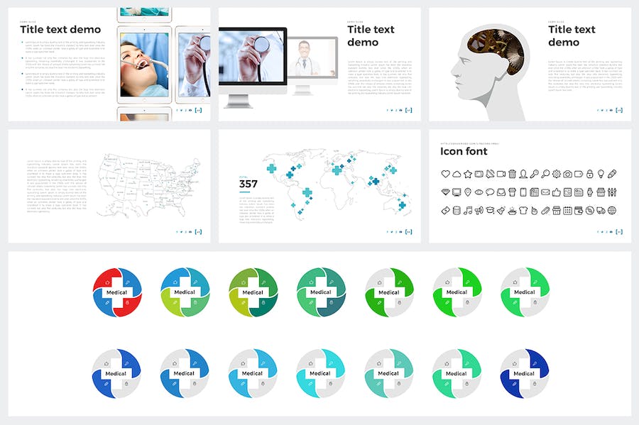 医学知识教学课程内容展示PPT模板 - PPT派