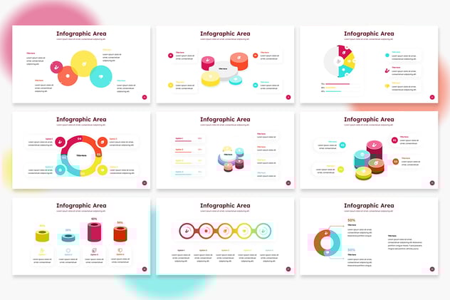 圆形循环信息图形模板展示PPT模板 - PPT派