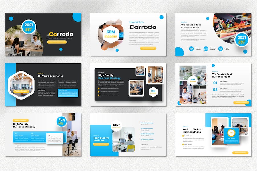 金融理财投资服务推广Keynote模板 - PPT派