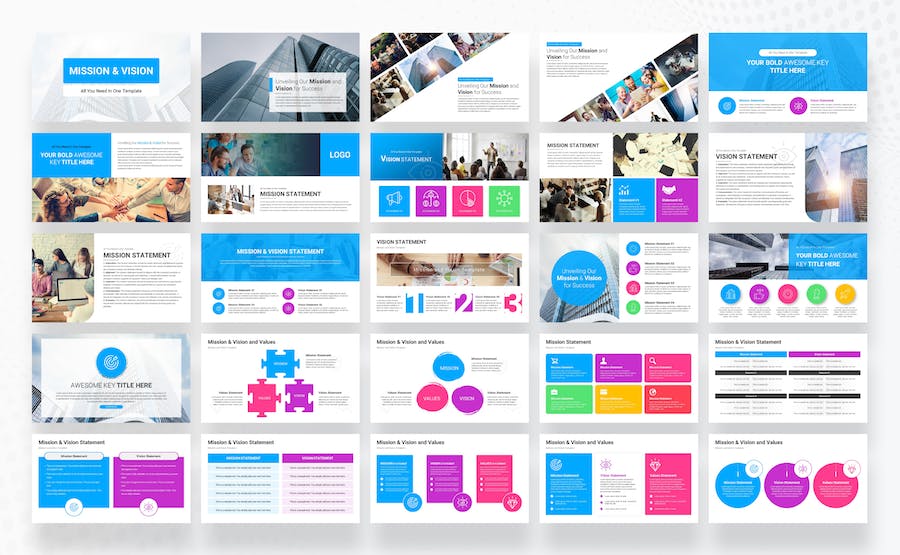企业使命愿景主题演示文稿Keynote模板 - PPT派