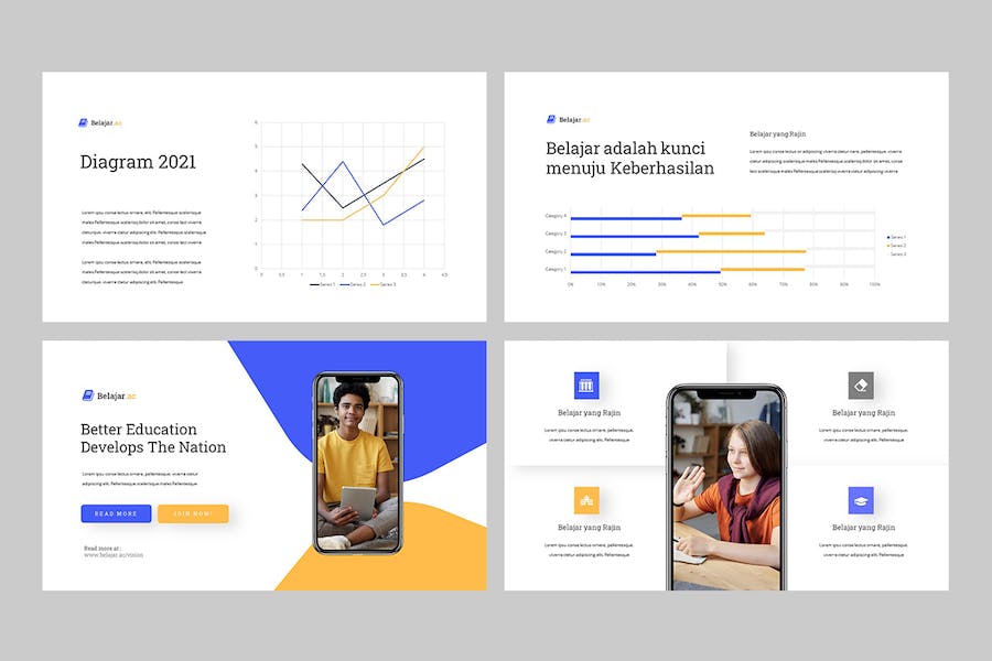 教育培训在线课程展示PPT模板 - PPT派