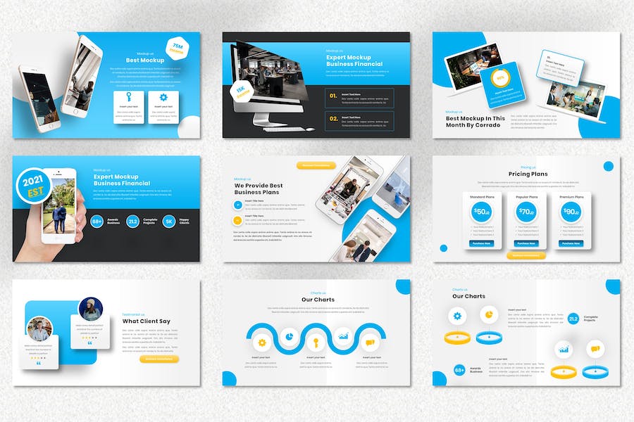 金融理财投资服务推广Keynote模板 - PPT派