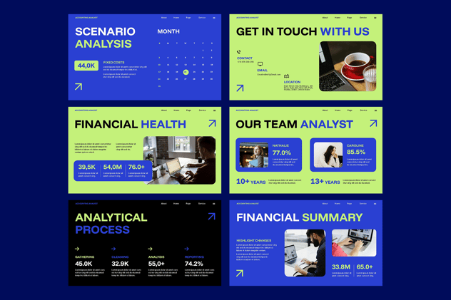 财务会计分析业绩报告PPT模板 - PPT派