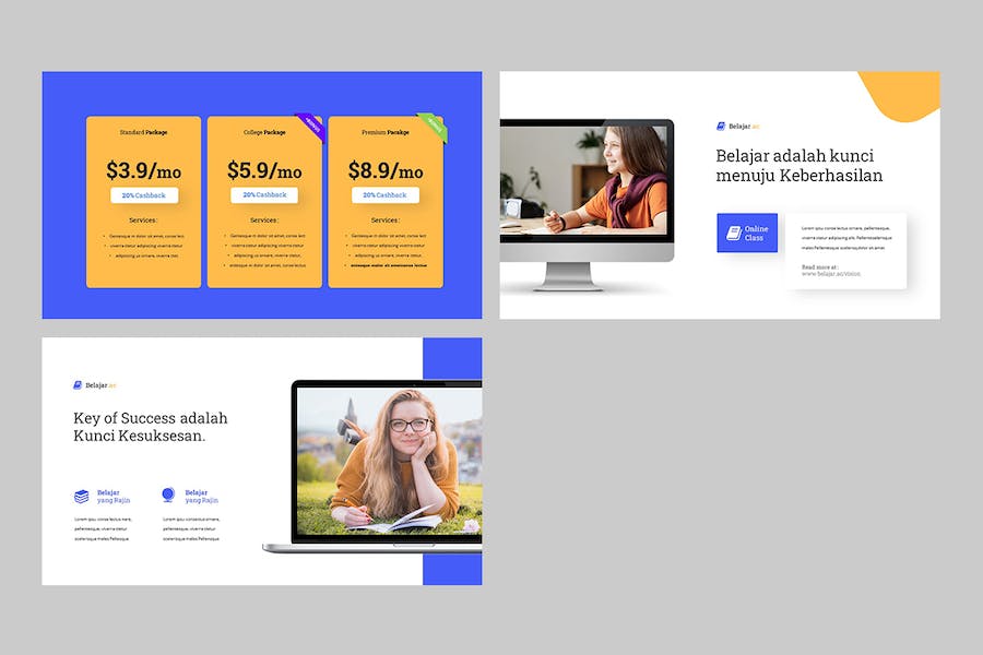教育培训在线课程展示PPT模板 - PPT派