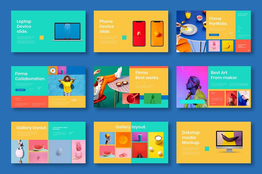 彩色商务创意营销方案Keynote模板 - PPT派