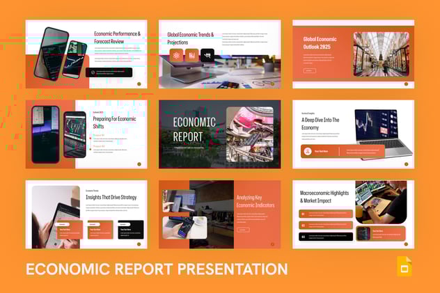 经济报道财务分析汇报PPT模板 - PPT派