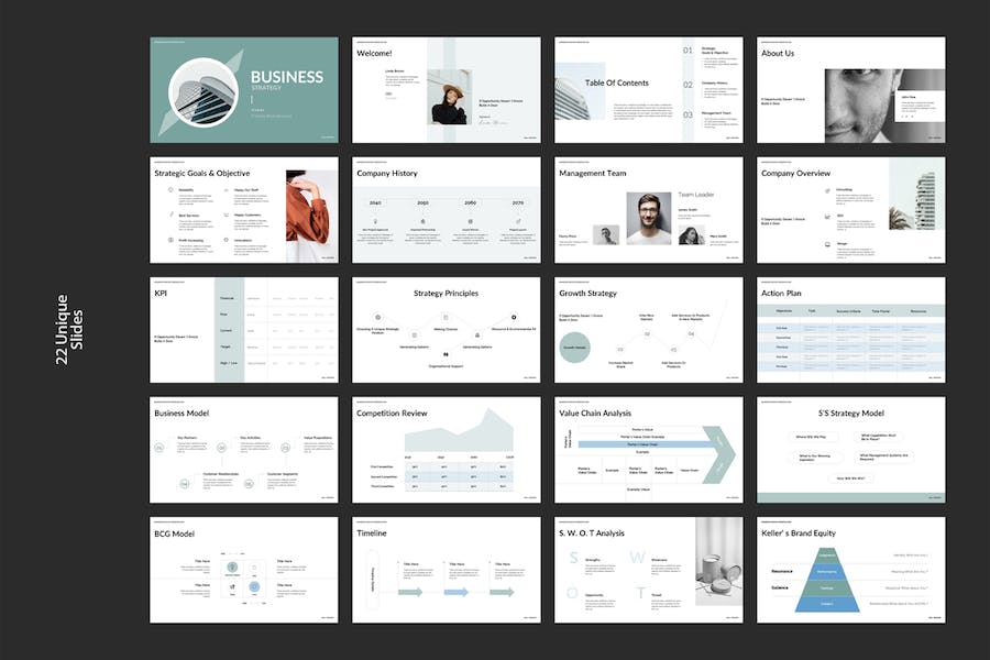 商务业务战略规划方案PPT模板 - PPT派
