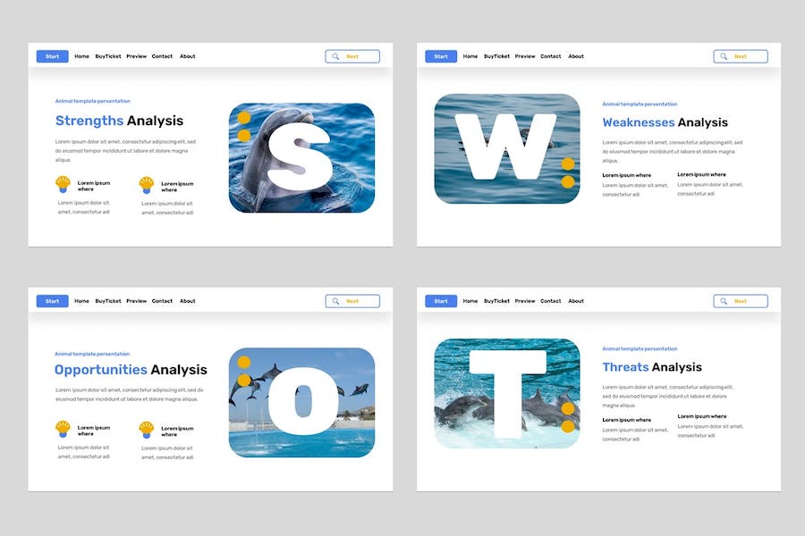 海豚动物展览科普宣传PPT模板 - PPT派