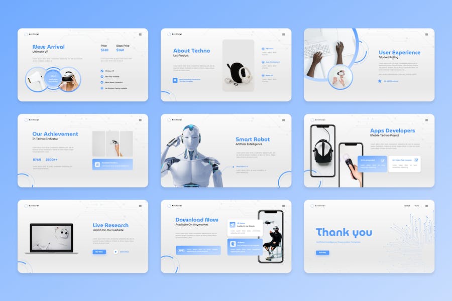 神经网络人工智能技术应用PPT模板 - PPT派
