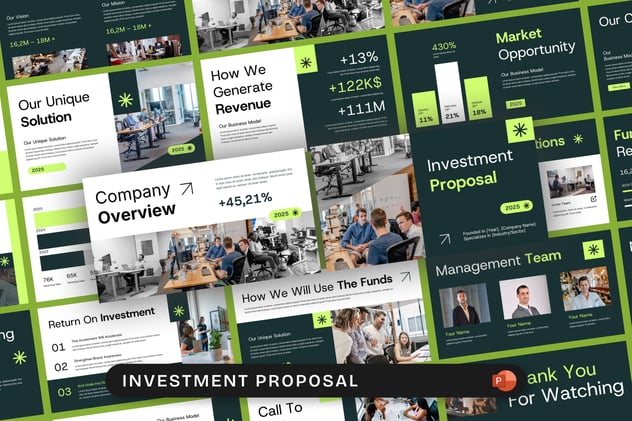 投资建议融资方案提案PPT模板 - PPT派