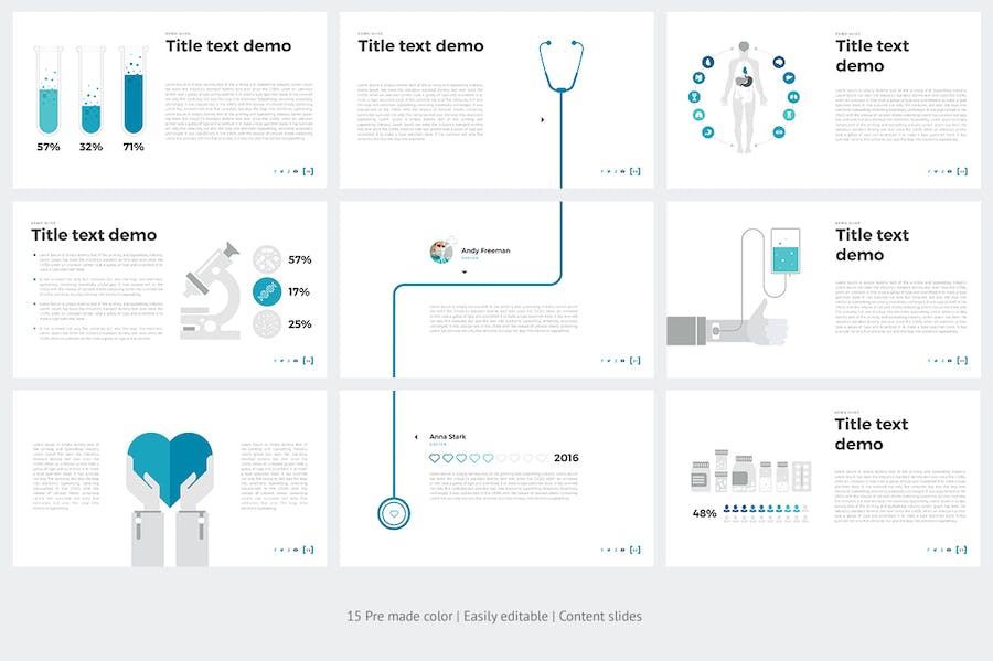 医学知识教学课程内容展示PPT模板 - PPT派