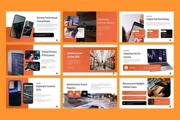 经济报道财务分析汇报PPT模板 - PPT派