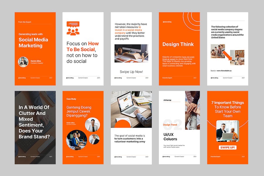 商业社交媒体运营讲述Keynote模板 - PPT派