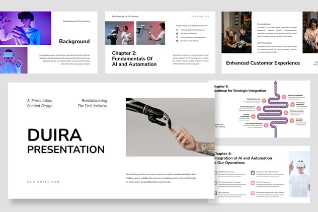 人工智能技术企业数字化方案PPT模板 - PPT派