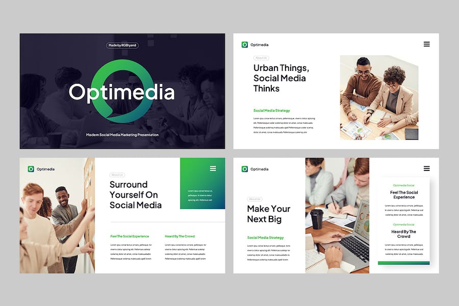 蓝绿色电商运营数字营销推广Keynote模板 - PPT派