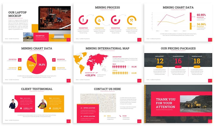 全球石材矿石开采分析keynote模板 - PPT派