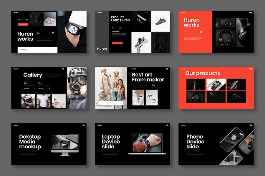 红色商务企业营销宣传Keynote模板 Retry - PPT派