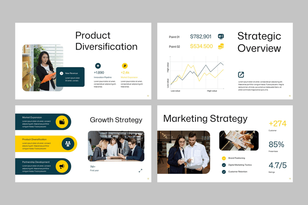 清洁商业策略方案演讲PPT模板 - PPT派