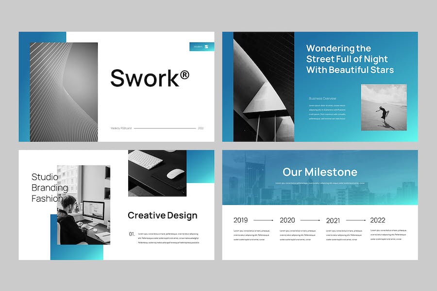 现代专业商务路演Keynote模板 - PPT派