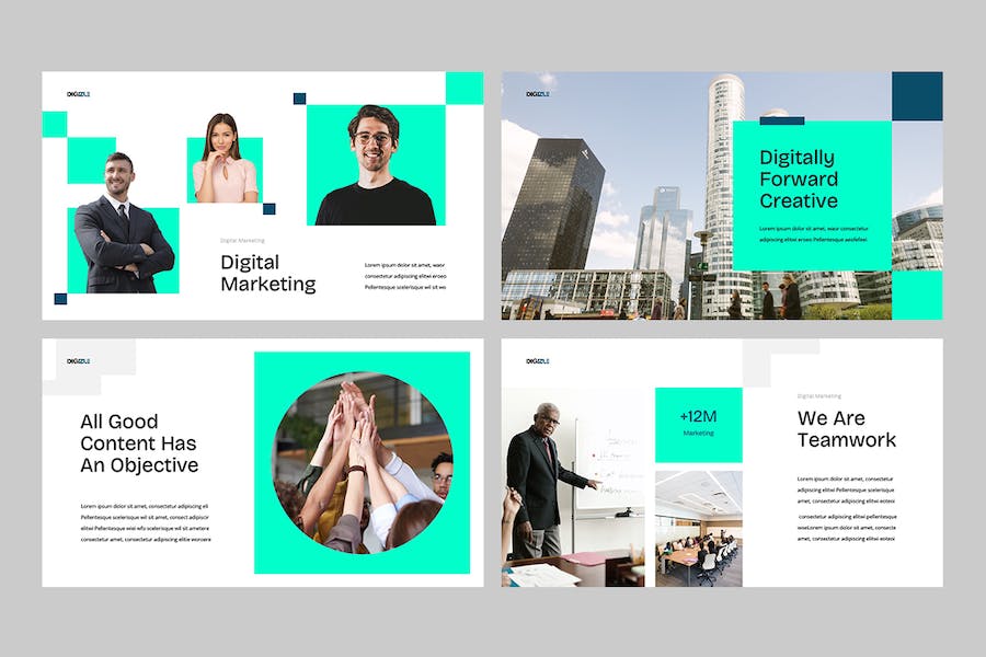 数字营销推广策略讲述Keynote模板 - PPT派