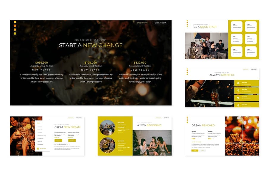 新年季节交替主题活动安排Keynote模板 - PPT派