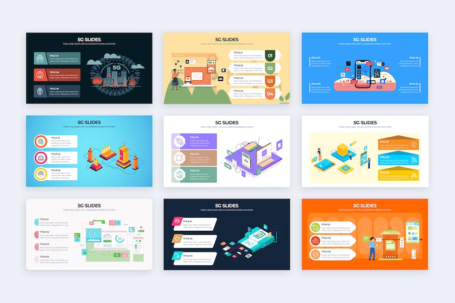 5G网络通信技术展示Keynote模板 - PPT派