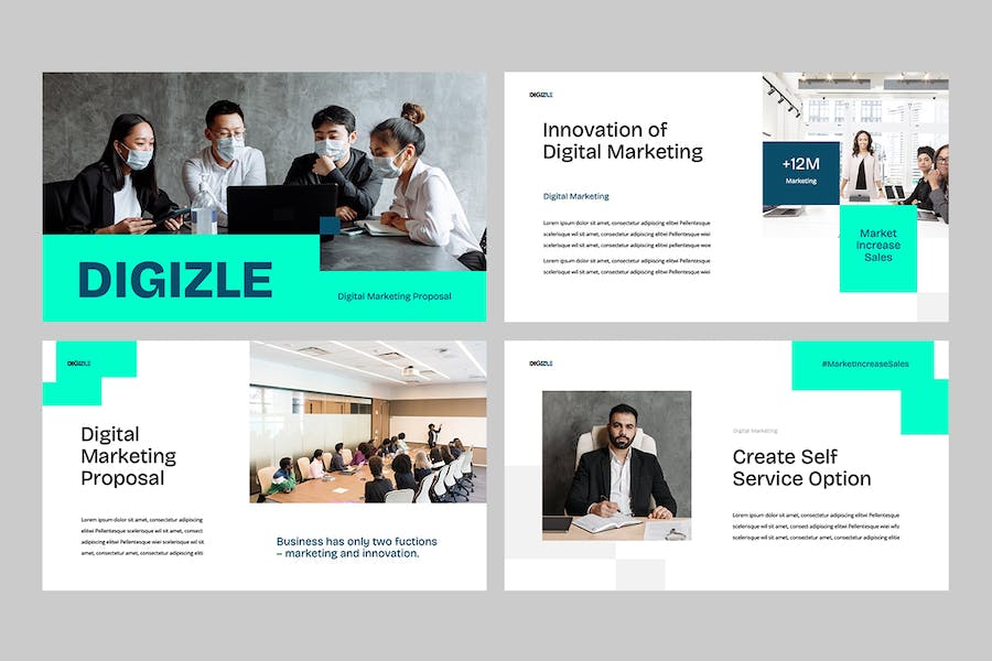 数字营销推广策略讲述Keynote模板 - PPT派