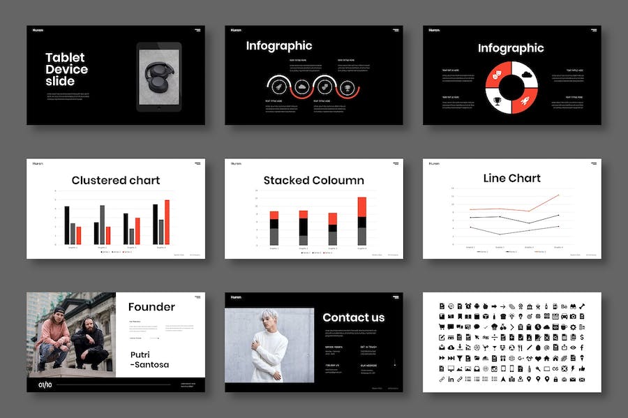 红色商务企业营销宣传Keynote模板 Retry - PPT派