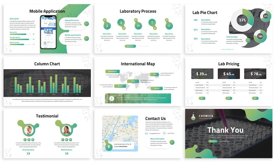 化学药房医药知识展示方案PPT模板 - PPT派