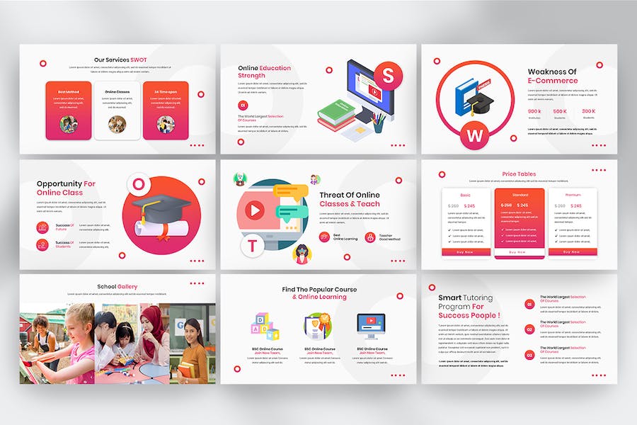 教育课程知识传播教学推广服务设计展示方案PPT模板 - PPT派