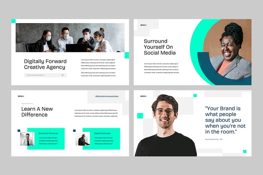 数字营销推广策略讲述Keynote模板 - PPT派