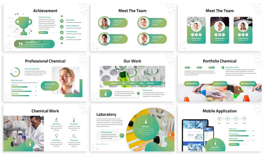 化学药房医药知识展示方案PPT模板 - PPT派