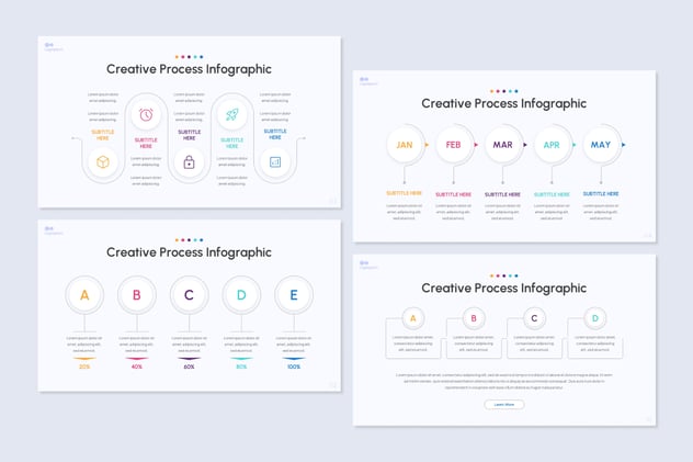 创意流程设计信息图形展示Keynote模板 - PPT派