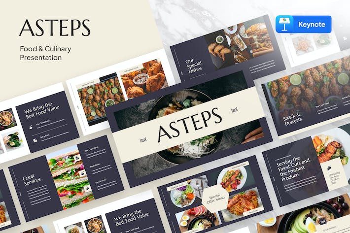 美食餐饮品牌推介讲述Keynote模板 - PPT派