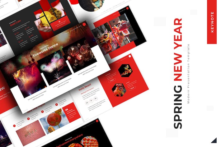 春节新年传统节日庆祝方案Keynote模板 - PPT派