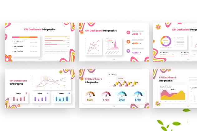 KPI仪表板信息图表Keynote模板 - PPT派