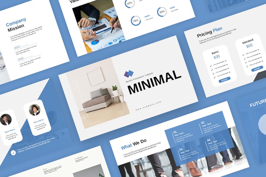 简约商业融资计划书PPT模板 - PPT派