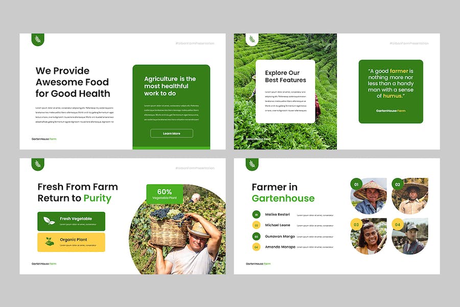 现代农业种植菜园城市农场PPT模板 - PPT派