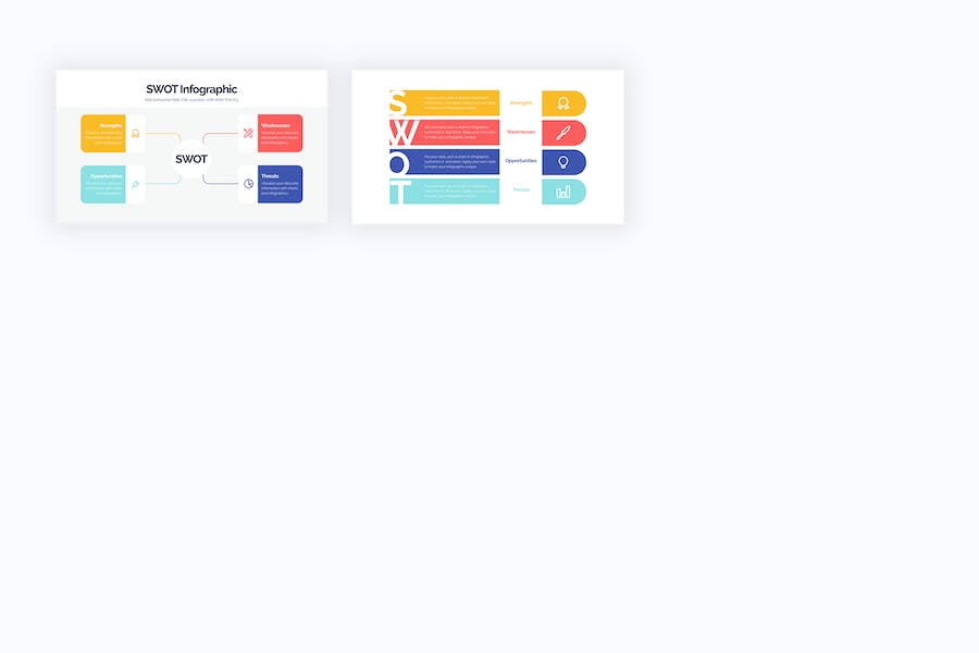 企业SWOT分析战略规划信息图Keynote模板 - PPT派