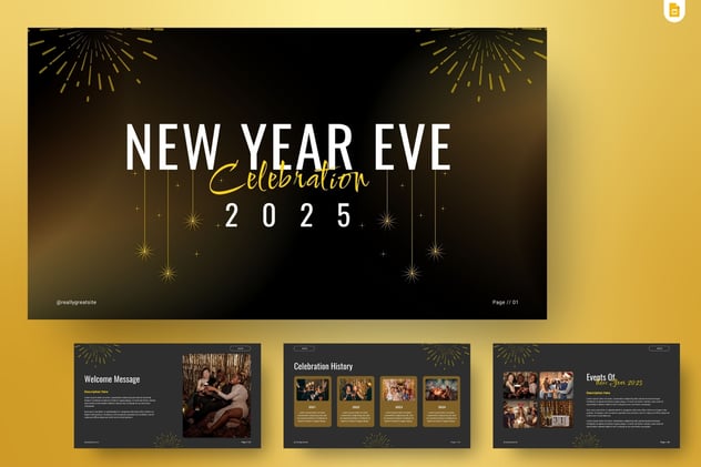 新年快乐贺岁庆贺员工福利PPT模板 - PPT派