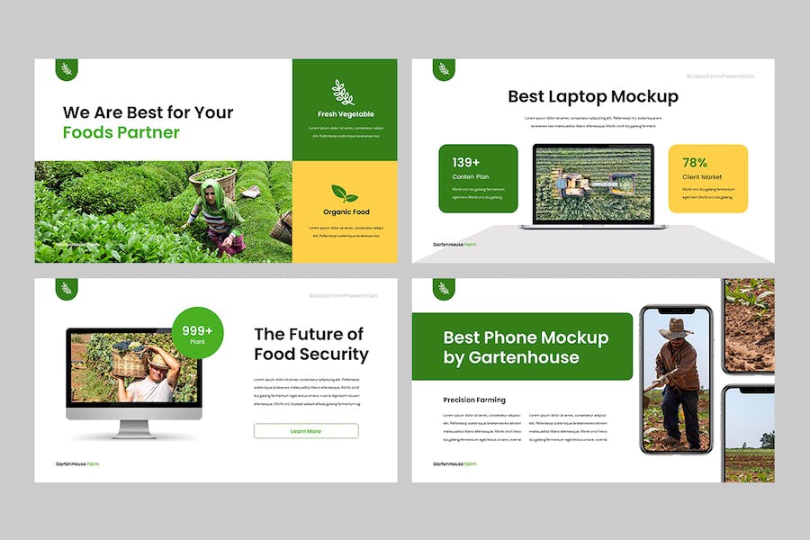 现代农业种植菜园城市农场PPT模板 - PPT派