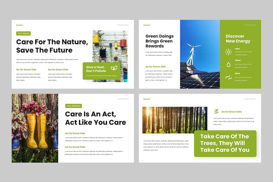 地球环境保护意识宣传教育PPT模板 - PPT派