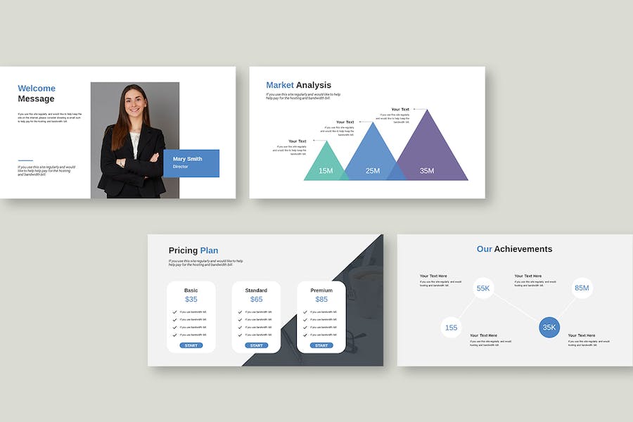 简约商业融资计划书PPT模板 - PPT派