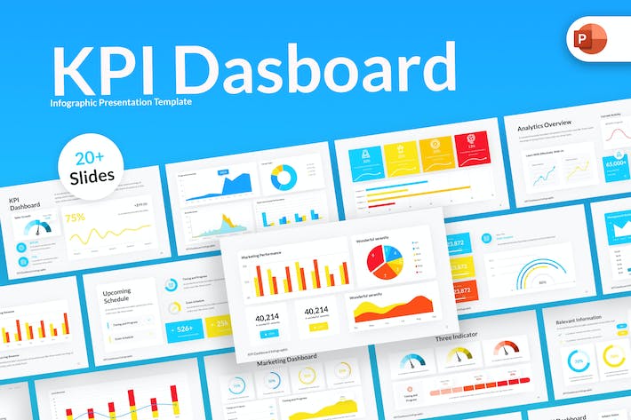 KPI-仪表板-信息图表-PowerPoint-模板 - PPT派