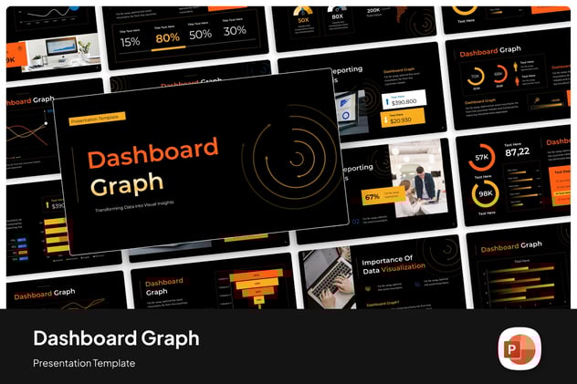 仪表板图表展示分析PPT模板 - PPT派