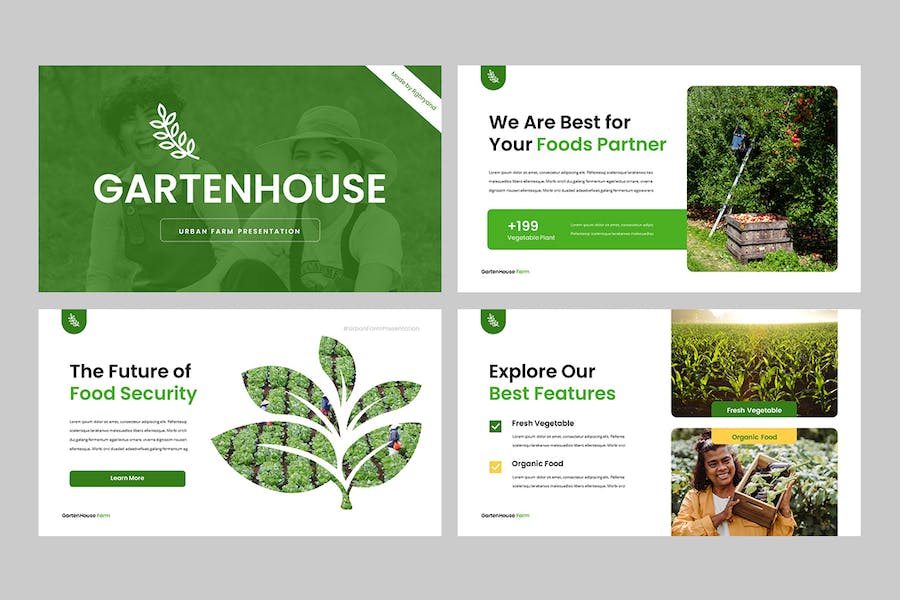 现代农业种植菜园城市农场PPT模板 - PPT派