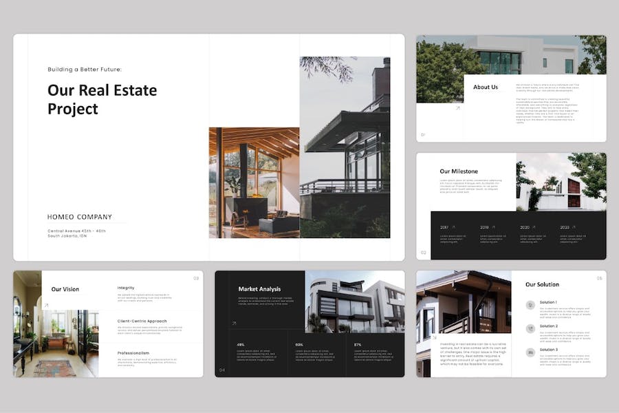 简洁风格物业公司注册Keynote模板 - PPT派