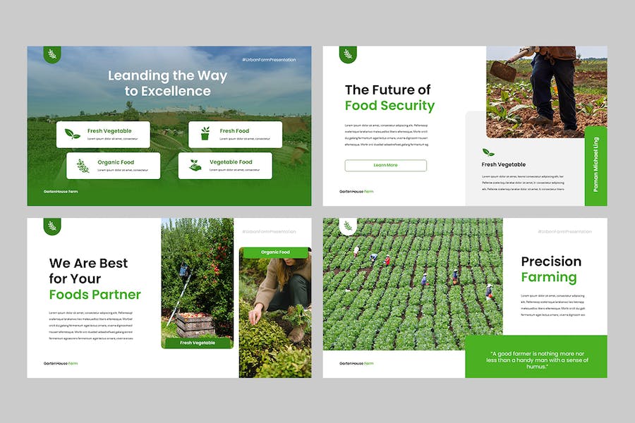 现代农业种植菜园城市农场PPT模板 - PPT派