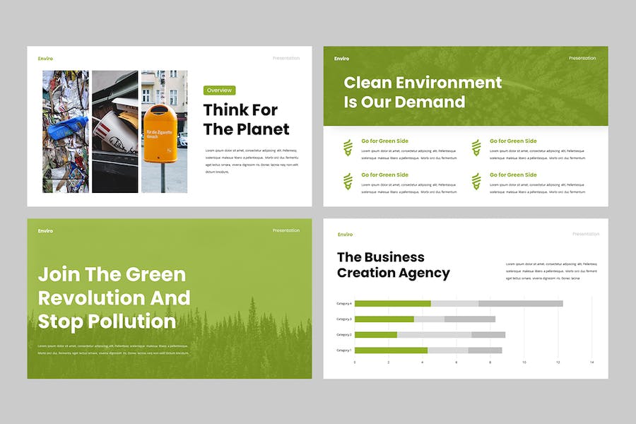 地球环境保护意识宣传教育PPT模板 - PPT派